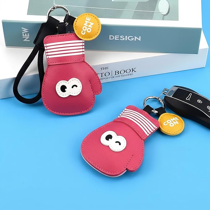 MemeChic Table Tennis Paddle Keychain ，Mini PU Leather Ping Pong Bag Racket Bag Backpack Charm & Car Keychain Holder, Unique Sporty Keychains Gift for Men Women