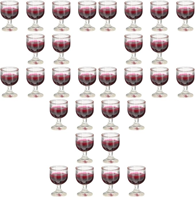 Dollhouse Miniature Wine Glass 1: 12 Miniature Cocktail Glasses 30PCS Dollhouse Red Wine Glasses for Decors
