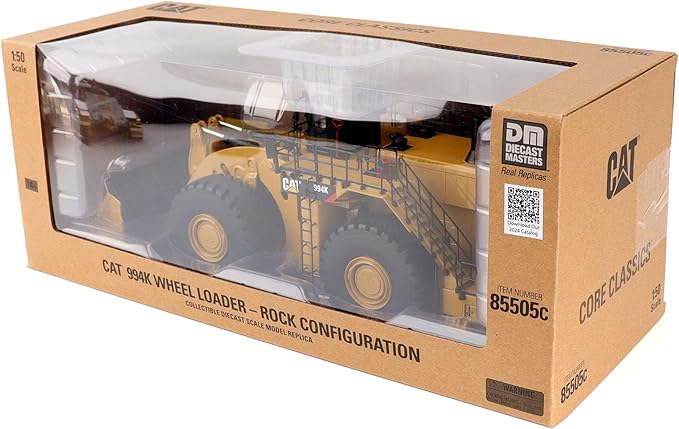 Diecast Masters 1:50 Scale Caterpillar 994K Wheel Loader - Rock Bucket Version in Yellow | Core Classics Series Cat Trucks & Construction Equipment Model 85505C