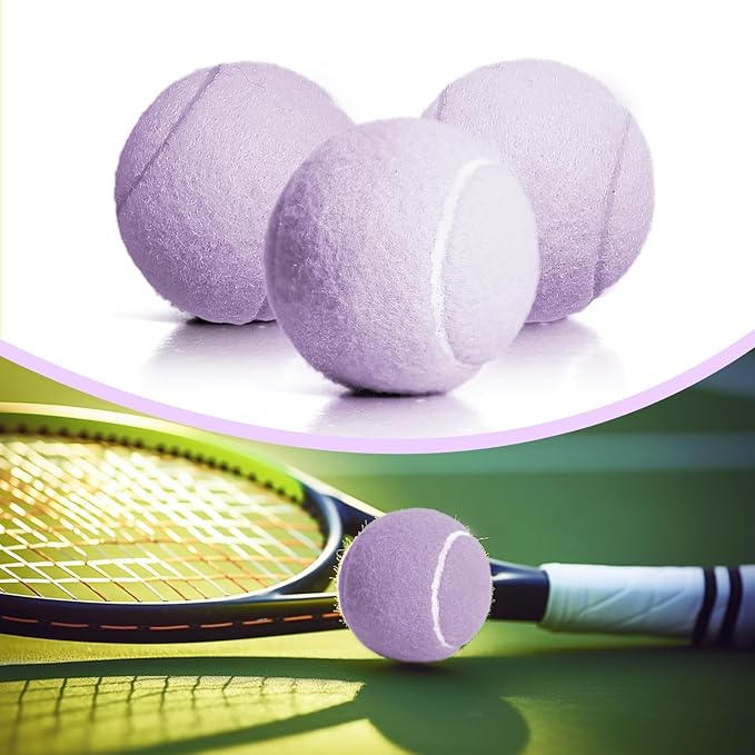 QF ENTHUSY Pink Tennis Balls, 3 Pack Colored Tennis, Suitable for Beginner, Training, Matches & Practice Sessions