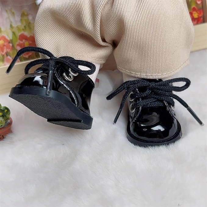 3 Pairs Mini Shoes 1/8 BJD Doll Shoes PU Leather Cute Elf Shoes (3 Colors)