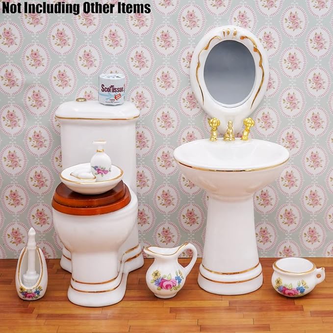 Odoria 1/12 Miniature Cleaning Tools Dollhouse Bathroom Accessories