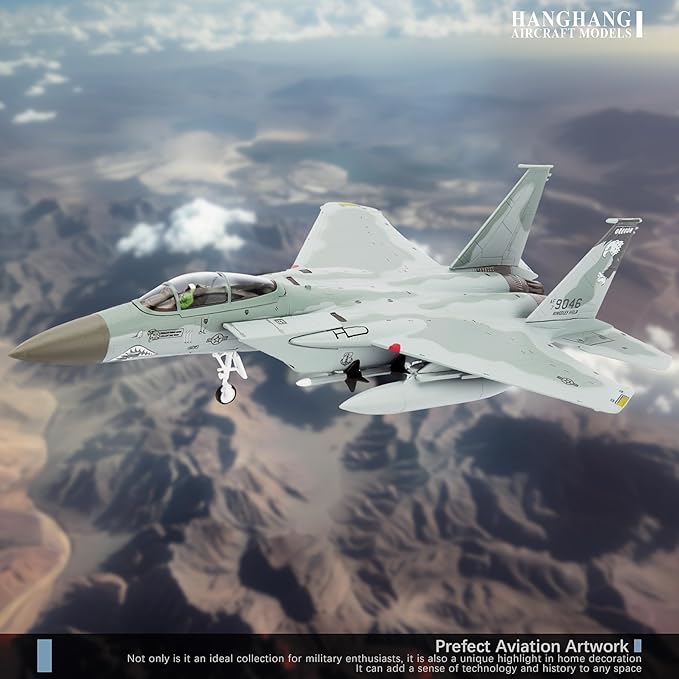 HANGHANG 1/100 Military Model Plane F15C Eagle Alloy Fighter Plane Model Model Airplane for Collection and Gift