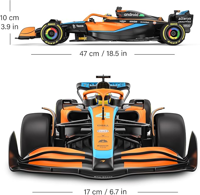 Voltz Toys Authentic Licensed 1:12 McLaren F1 MCL36 Remote Control Car - F1 Collection RC car Series for Kids and Adults - 2.4GHz RC Car for Gift (1:12 McLaren F1 MCL36)