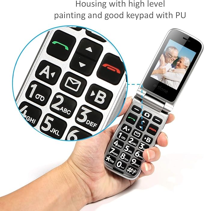 artfone G3 Pro Red - 4G LTE Flip Phone for Seniors丨Unlcoked Flip Phone with SOS Button丨Loud Speaker丨Camera丨Talking Clock丨Photo Speed Dial丨 Hands-free丨Dumb Phone丨Charging Dock丨Extended Battery Life