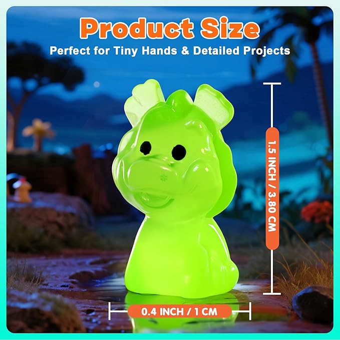 250 Pcs Luminous Mini Resin Animals, 25 Styles Glow in The Dark Tiny Animal Figurines Bulk for Fairy Garden, Dollhouse, Aquarium Tank, DIY Crafts, Party Favors, Hide and Seek Game
