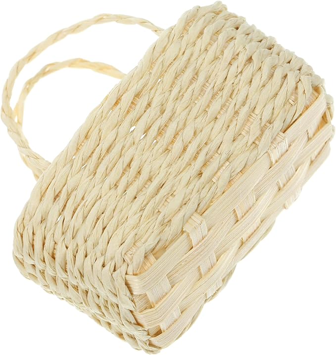 Kisangel 12 Scale Woven Dollhouse Accessory, Miniature Furniture Ornament for Dollhouse Scene and Home Decoration