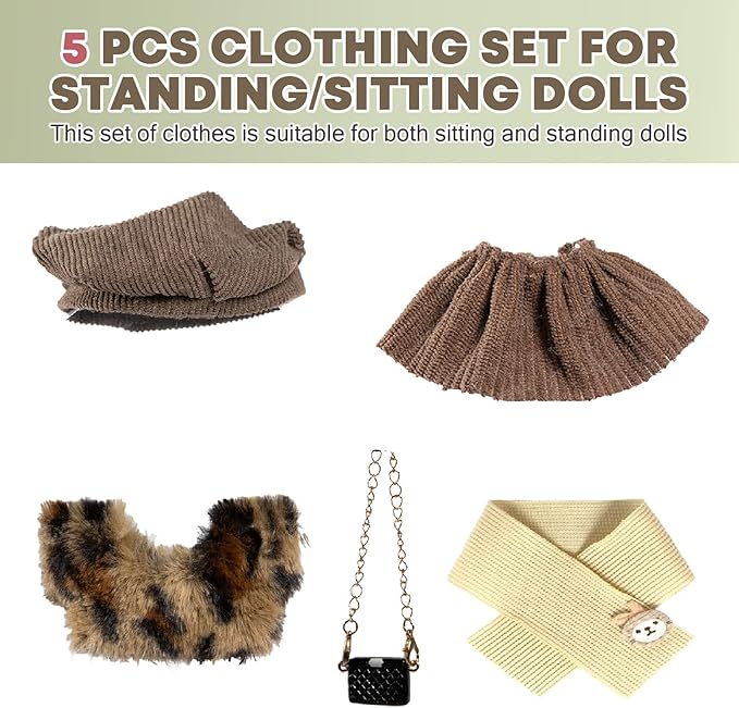 Clothes for LABUBU Doll (NO Doll),Outfit for LABUBU,Clothes Set for LABUBU Dress Up,Accessories for LABUBU (E)