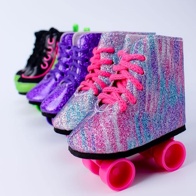 18 Inch Doll Roller Shoes - 3 Pairs Pulley Shoes Fits 18 Inch Girl Dolls and More