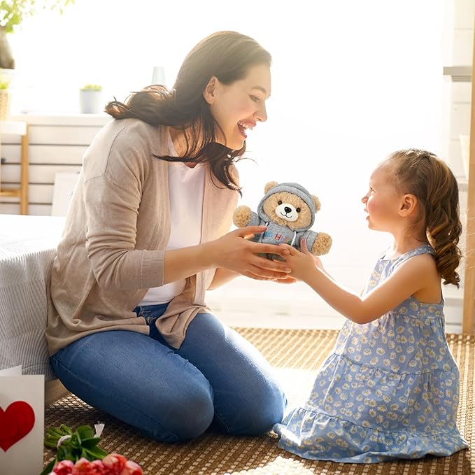Big Hugs Teddy Bear Stuffed Animal with Gift Box Removable Hoodie for Comfort and Love, for Kids, Women & Men in Tough Time, Get Well Soon Gifts Basket with Beautiful Gift Greeting Card