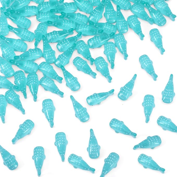 60Pcs Whale Miniature Figurines, Mini Resin Fake Fish Animal Sculptures, Blue Ocean Theme Home Decoration for Fairy Garden Succulent Planter Moss Landscape Terrarium DIY Craft