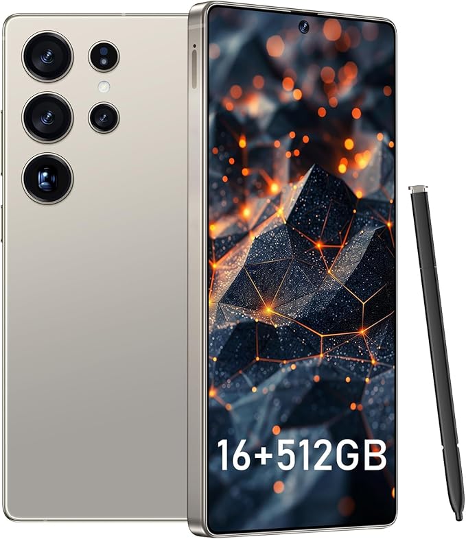 BDWJW I25 Ultra Smartphone 16GB+512GB Android 14 Smartphone, 6.99" FHD+ Display, 7000mAh Battery, 108MP+68MP Dual Camera, Built-in Pen Stylus, Fast Performance Large Memory (Titanium Gray)
