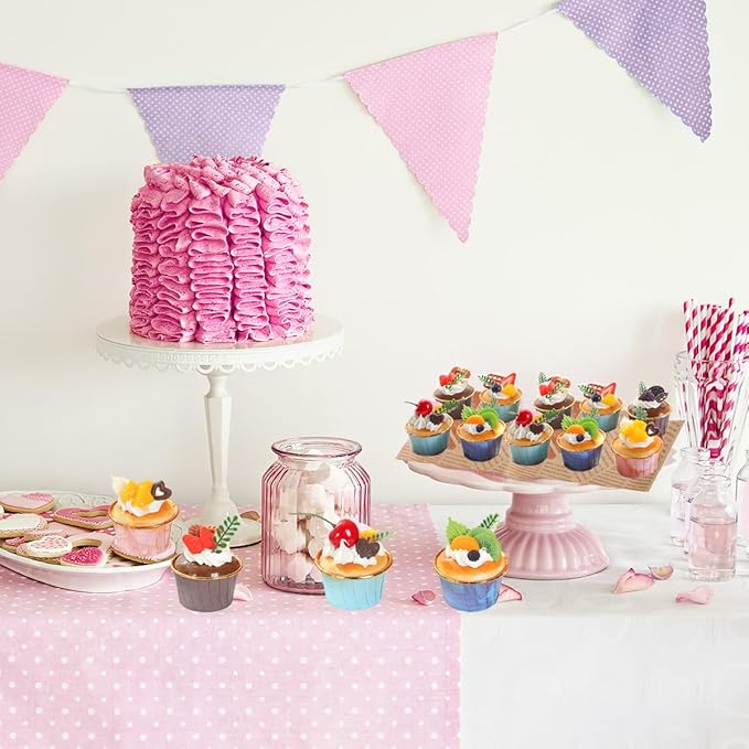 6 Pack Fake Cupcakes, Realistic Artificial Simulation Cake, Mixed Fake Cake Model, Kitchen Decoration Photography Props for Home Kitchen Party Decoration