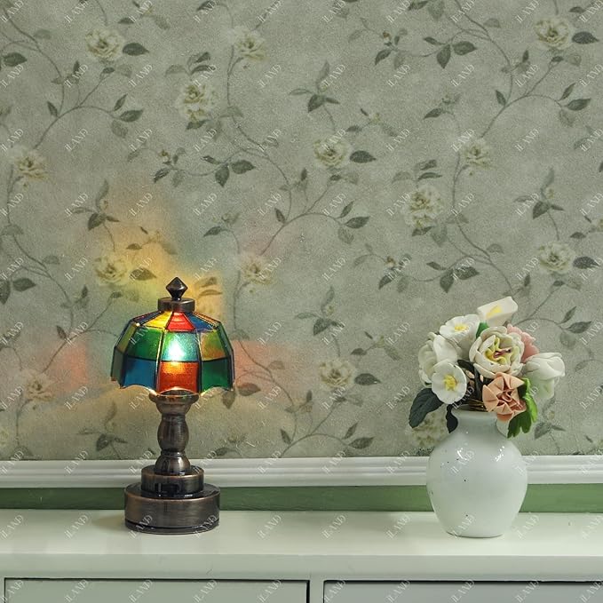 iLAND Dollhouse Wallpaper, Nice 1/12 Scale Accessories & 1/6 Scale Accessories for DIY Dollhouse Décor, 39 * 15.7 inch Beautiful Doll House Wall Paper w/Harmonious Proportions & Realistic Touch