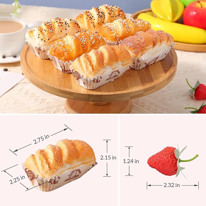 Joeabor Fake Cupcakes, Artificial Cupcakes for Display, Realistic Fake Food, Artificial Cake Fake Desserts Pastries for Decoration, Decorative Faux Cakes Set B 6 Pack