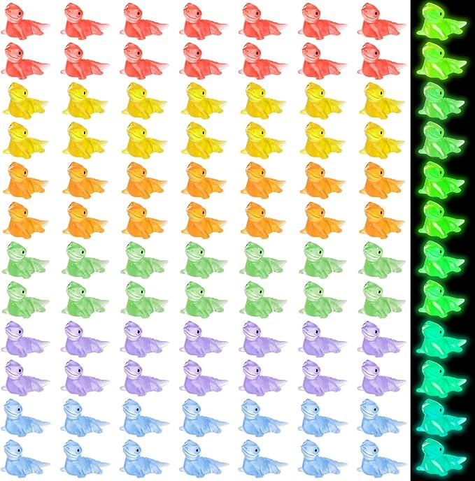 ZhouBoat 120Pcs Mini Glow Lizard Miniature Statue, Luminous Mini Resin Lizard Figure Cute Tiny Lizards Animal Miniature for DIY Garden Moss Landscape Crafts Ornaments
