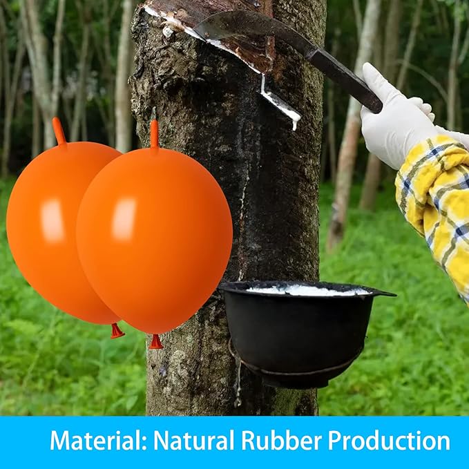 ADIDO EVA Link Balloons Orange 12 Inch Quick Latex Link Balloon 80 Pcs for Birthday, Halloween, Christmas, Party Festival Decorations