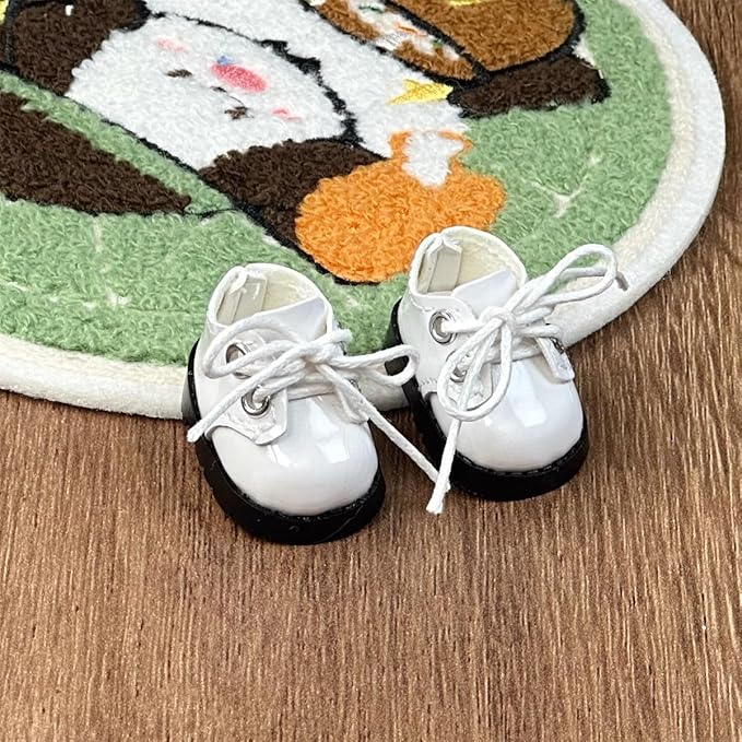 Compatible with Labubu Doll Shoes for 17cm Doll,Shoes Used for Labubu Accessories (P-White)