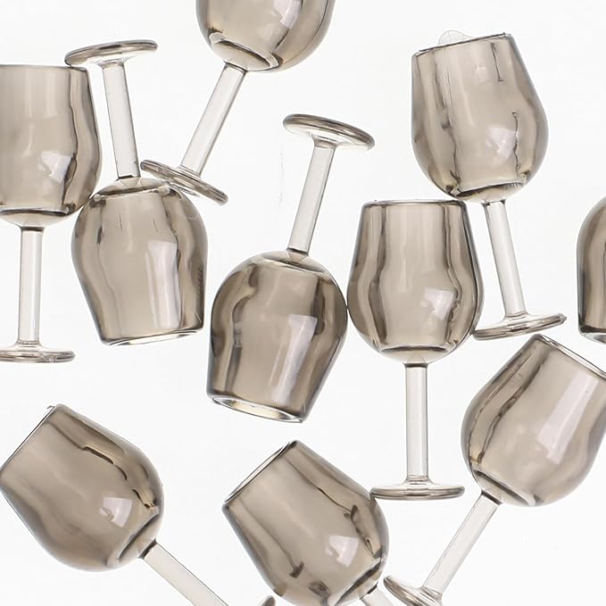 10pcs Miniature Dollhouse Wine Glasses Kids Dollhouse Kitchen Accessories Miniature Cocktail Glasses Decoration