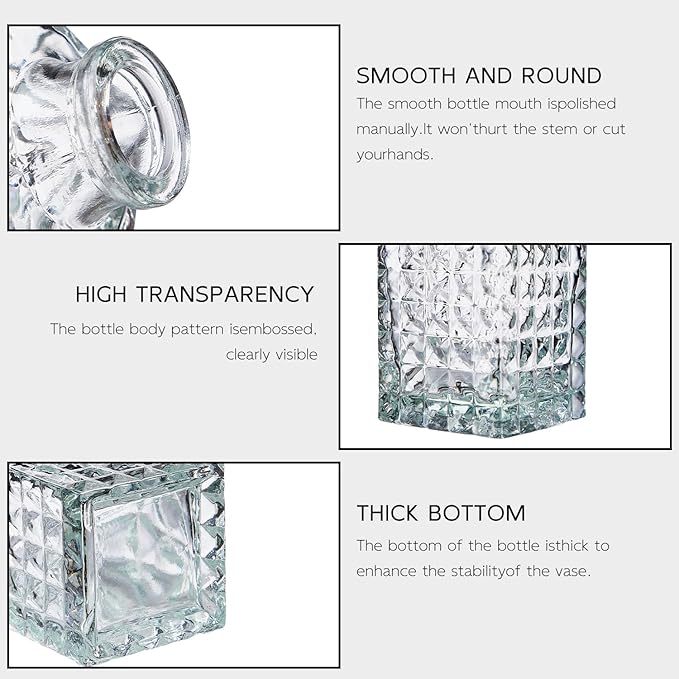 Glass Bud Vase Set of 24, Small Flower Vases, Glass Vases for Centerpieces, Vintage Home Table Decorations Bud Vases (24 Pcs, Clear)