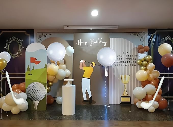 4 Pieces Golf Foil Aluminum Balloons Giant Golf Birthday Party Supplies Decorations