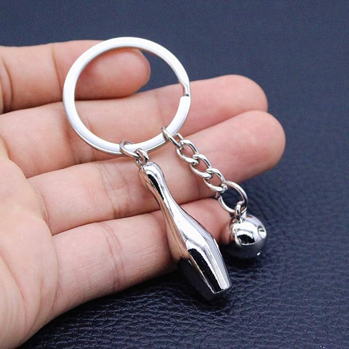 COSTOYFUN Mini Cute Soccer Keychain Bowling Tennis Baseball Keychain for Men Women Boys Girls Gift
