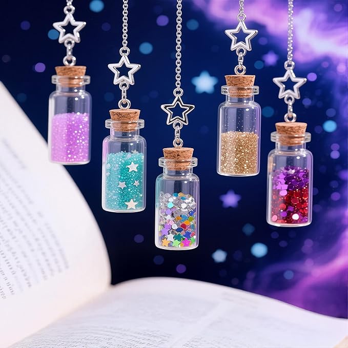 10 Pcs Small Glass Bottles with Cork Stoppers, 1.5ml Mini Glass Jars with Lids, Empty Tiny Glass Containers for Spell Jars, Wishing Bottles, Message Bottles, DIY Crafts, Wedding Decorations