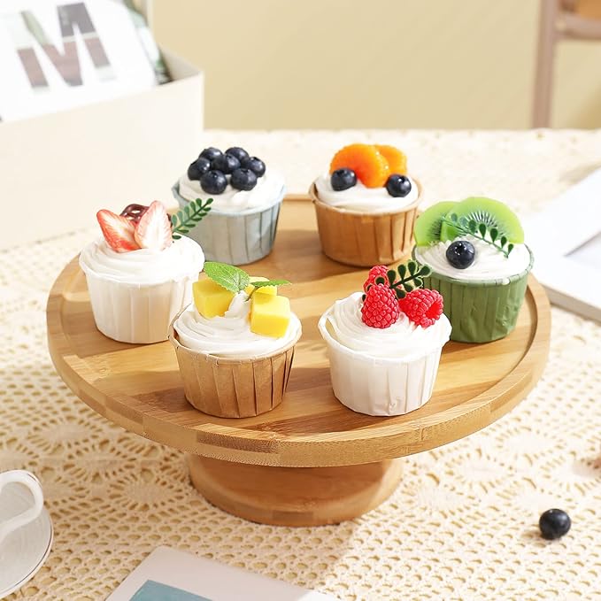 Fake Cupcakes, Artificial Cupcakes for Display, Realistic Fake Food Faux Cake Décor, Artificial Food for Display, Fake Desserts Pastries for Decoration 6 Pack