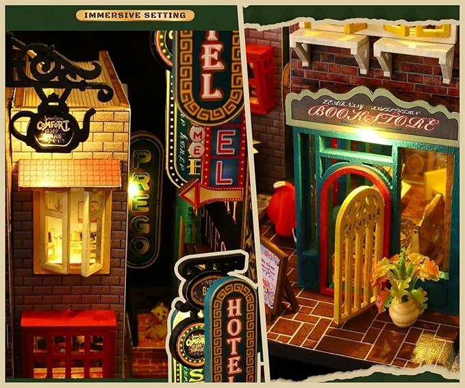 Flever Dollhouse Miniature DIY House Kit Creative Room with Furniture for Romantic Artwork Gift (Scarbrough)
