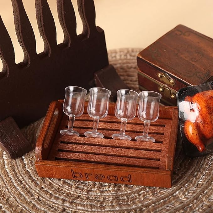 10Pcs Miniature Cup Lovely DIY Mini Goblet Model Play House Drinkware Toy, Dollhouse Accessories