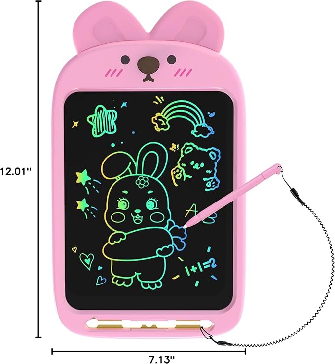 CHAFEGY 10 Inch LCD Writing Tablet, Erasable Doodle Board Toy, Cute Rabbit Drawing Pad for Kids Ages 2-6 - Educational Christmas Birthday Gift (Rabbit)