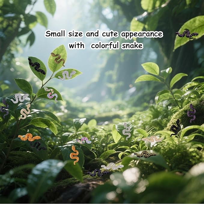 210pcs Mini Resin Snakes, 9 Colors Miniature Resin Animal Figurines Tiny Fake Snakes for Dollhouse Fairy Garden Micro Landscape DIY Crafts & Decoration Supplies