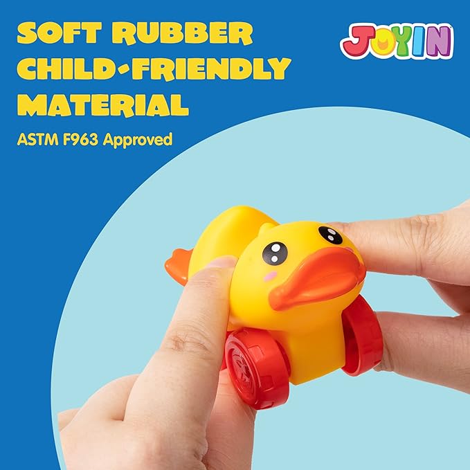 JOYIN Animal Cars, Soft Rubber Car Set Toy, Baby Mini Vehicles, Bath Toy Car for Boys and Girls,Summer Beach and Pool Activity Gift, Party Favors for Kids, Christmas Kids Gifts