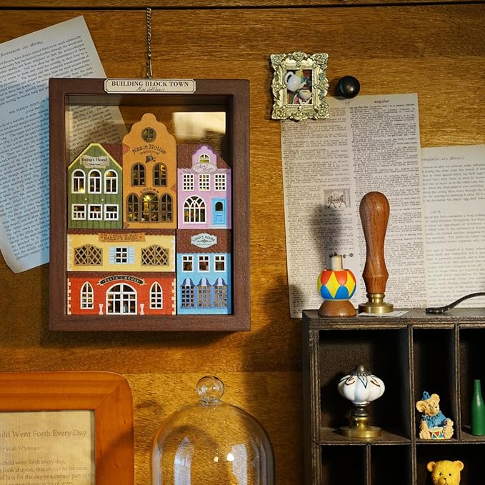 DIY Miniature House Kit, CUTEROOM Mini House Kit for Adult to Build, Wooden Dollhouse Making Kit with Furniture, Christmas Birthday Gifts