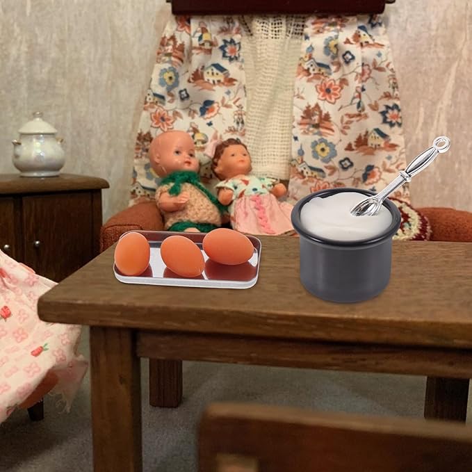 Miniature Baking Tool Set Mini House Kitchen Accessories Lightweight Miniature Cookware for Dollhouse Decor Cooking