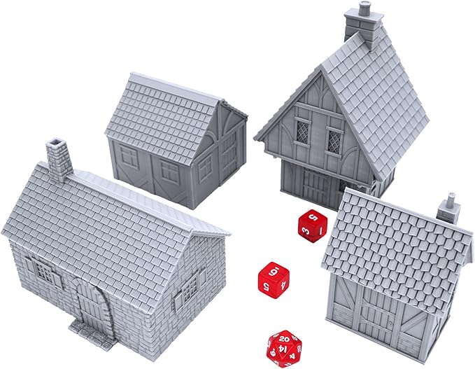 EnderToys Cottage Bundle - DND Terrain Scenery for Tabletop 28mm Miniatures Wargame