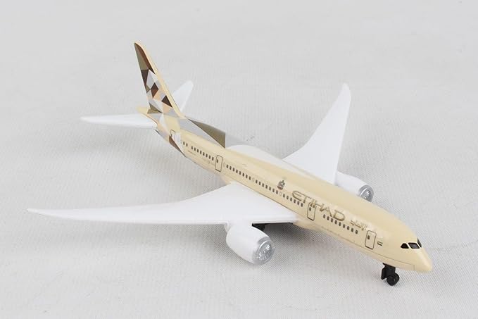 Daron Toy Airplane – Etihad – Die-Cast Metal Model Airplane Toy with Plastic Parts for Kids Ages 3+