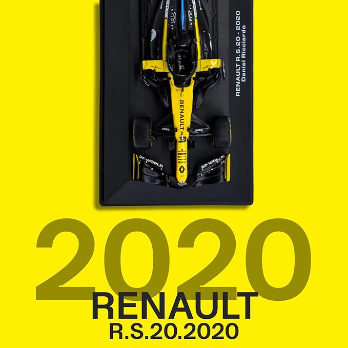 1:43 F1 Team RS20-2020 Collection Formula 1 Race # 3 Model Inspired by Daniel Ricciardo & Esteban Ocon Diecast Collectible Model