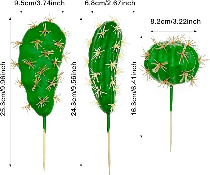 Cayway 10 PCS Faux Fake Succulents Artificial Cactus DecorFaux Cactus Cacti Plant Artificial Cactus Succulent Artificial Succulent Plants for Decoration Faux Cactus Plant Bulk