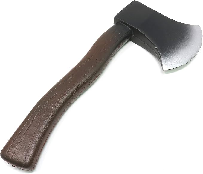 Skeleteen Lumberjack Costume Prop Toy - Wood Look Hatchet Axe Props for Party - 1 Piece