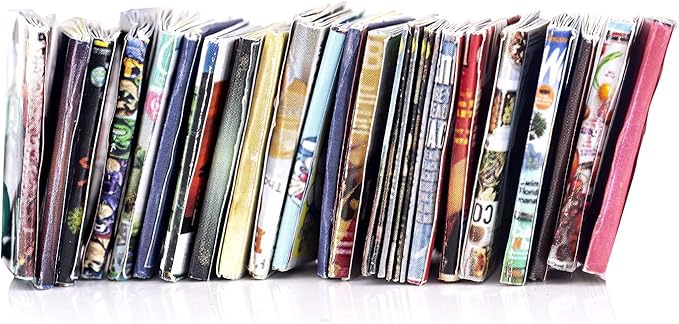 Dollhouse Miniatures Magazine Books Mini Books Mini House Accessories Books Model Dollhouse Accessories 1:12 Scale DIY Puzzle Project Doll House Furnishings Accessories