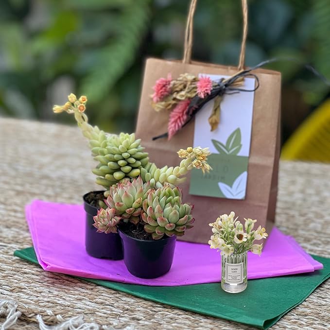 CoCud Mini Flowers Dollhouse in Vase, 2.76" Total Length, Silk Plastic Miniature Dollhouse Accessories with Tiny Lily Yellow - (Applications: for Fairy Micro House Ornament) 1-Pieces