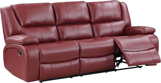 Coaster Home Furnishings Camila 3-Piece Upholstered Reclining Sofa Set Red 610241-S3