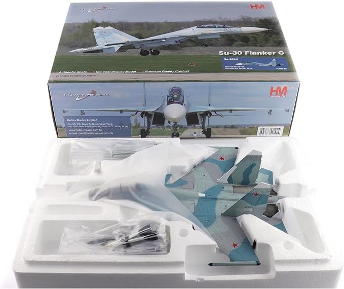 Hobby Master | 1:72 Scale Diecast Military Aircraft Replica | Su-30SM Red 57/RF-61768, Russian Air Force, 2018 | Model HA9512