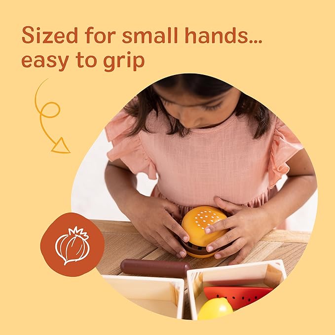 Melissa & Doug Food Groups - 21 Hand-Painted Wooden Pieces and 4 Crates