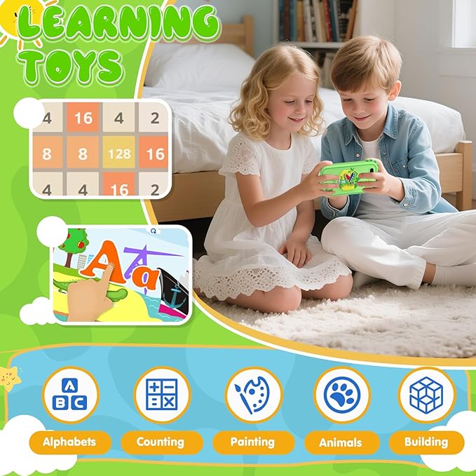 Kids Smart Phone Toys for Girls,Christmas Birthday Gifts for Girls Age 3-10 Kids Cell Phone Toys with 2.8" Touchscreen 20 Learning Games Dual Camera Music Player, 8G SD Card