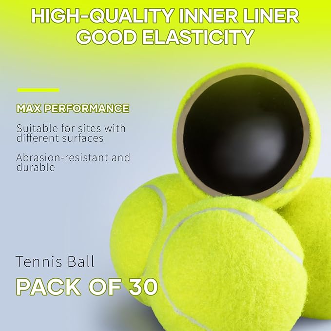 Xifua Bucket of Tennis Balls 38 Pack - Bulk Practice Balls for Tennis Training, Pet Toys, Coach, Indoor & Outdoor Play - Pelotas de Tenis for Youth and Dogs