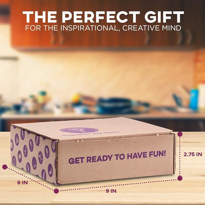 Baketivity Kids Baking DIY Activity Kit - Bake Delicious Healthy Granola Bars with Pre-Measured Ingredients – Best Gift Idea for Boys and Girls Ages 6-12 – Includes Free Hat and Apron
