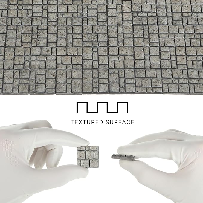 Dollhouse Flooring, Miniature Pavement Bricks, 1/12 Scale Accessories, Mini Bricks for Landscaping, 50pcs, REDUCIO!