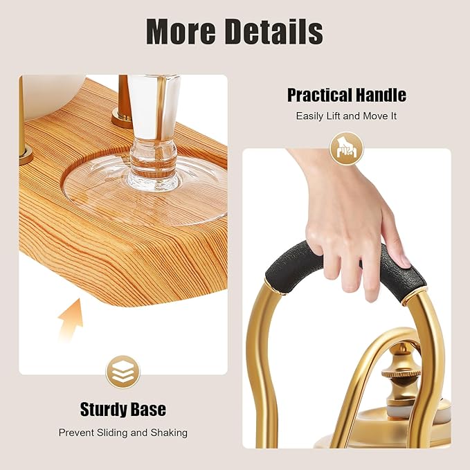 Belgian Balance Siphon Coffee Maker, Vintage Syphon Coffee Machines Vacuum Brewing System, Gold Royal Family Coffee Makers with handle for Home, Café shop (400ml/13.53oz) (Gold)